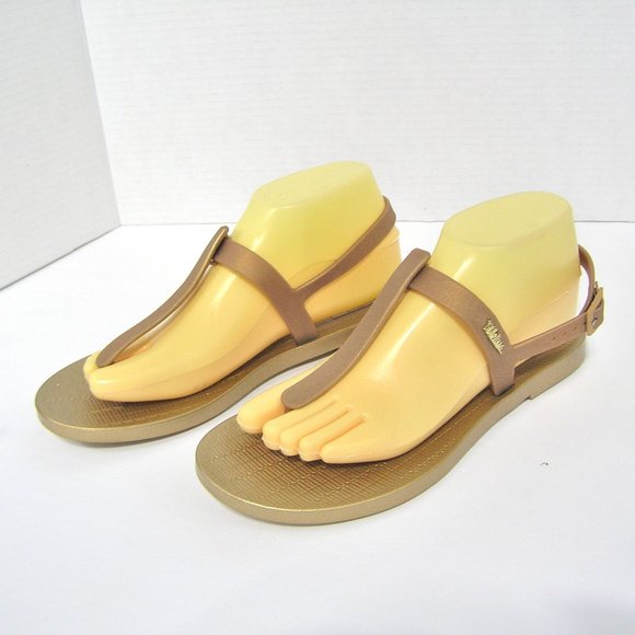 MELISSA SIZE 9 SANDALS Sun Ventura Metallic - Picture 1 of 7